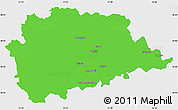 Political Simple Map of Trikala, single color outside
