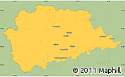 Savanna Style Simple Map of Trikala, single color outside