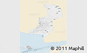 Classic Style 3D Map of Evros, single color outside