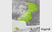 Physical 3D Map of Evros, desaturated