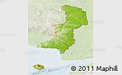 Physical 3D Map of Evros, lighten