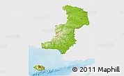 Physical 3D Map of Evros, single color outside
