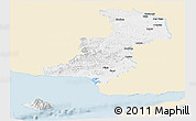 Classic Style Panoramic Map of Evros, single color outside