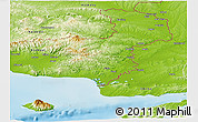 Physical Panoramic Map of Evros