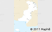Classic Style Simple Map of Evros, single color outside