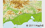 Physical 3D Map of Xanthi
