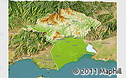 Physical 3D Map of Xanthi, satellite outside