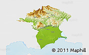 Physical 3D Map of Xanthi, single color outside