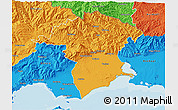 Political 3D Map of Xanthi