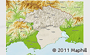 Shaded Relief 3D Map of Xanthi, physical outside
