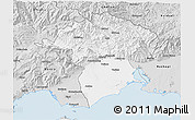 Silver Style 3D Map of Xanthi