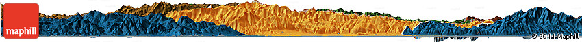 Political Horizon Map of Xanthi, darken