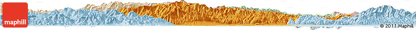 Political Horizon Map of Xanthi, lighten