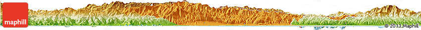 Political Horizon Map of Xanthi, physical outside