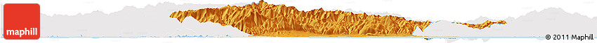 Political Horizon Map of Xanthi, single color outside