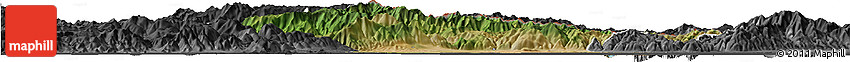 Satellite Horizon Map of Xanthi, darken, desaturated