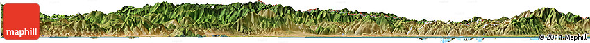 Satellite Horizon Map of Xanthi