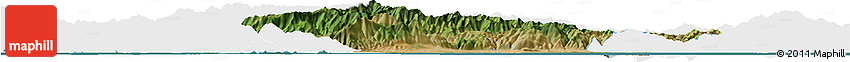 Satellite Horizon Map of Xanthi, single color outside