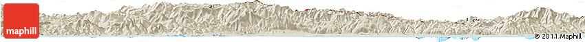 Shaded Relief Horizon Map of Xanthi