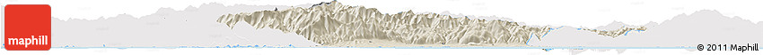 Shaded Relief Horizon Map of Xanthi, single color outside