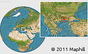 Satellite Location Map of Xanthi