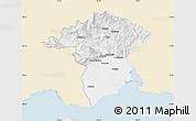 Classic Style Map of Xanthi, single color outside