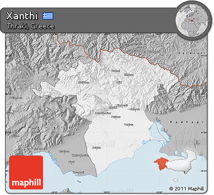 Gray Map of Xanthi