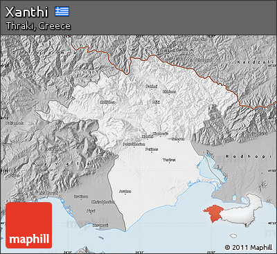 Gray Map of Xanthi