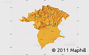 Political Map of Xanthi, cropped outside