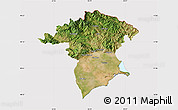 Satellite Map of Xanthi, cropped outside