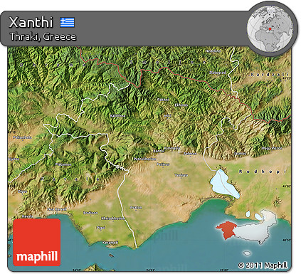 Satellite Map of Xanthi