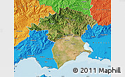 Satellite Map of Xanthi, political outside