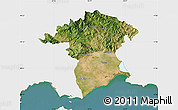 Satellite Map of Xanthi, single color outside