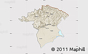 Shaded Relief Map of Xanthi, cropped outside