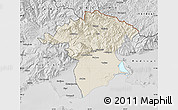Shaded Relief Map of Xanthi, desaturated