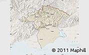 Shaded Relief Map of Xanthi, lighten