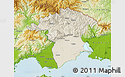 Shaded Relief Map of Xanthi, physical outside