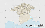 Shaded Relief Map of Xanthi, single color outside