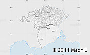 Silver Style Map of Xanthi, single color outside