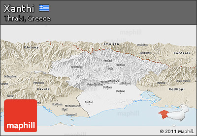 Classic Style Panoramic Map of Xanthi