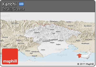 Classic Style Panoramic Map of Xanthi