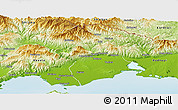 Physical Panoramic Map of Xanthi