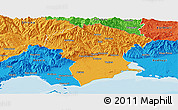Political Panoramic Map of Xanthi
