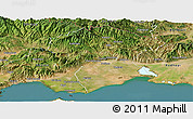 Satellite Panoramic Map of Xanthi