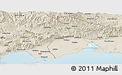 Shaded Relief Panoramic Map of Xanthi