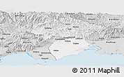Silver Style Panoramic Map of Xanthi