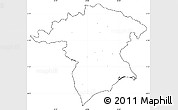Blank Simple Map of Xanthi, cropped outside, no labels