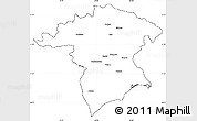 Blank Simple Map of Xanthi, cropped outside