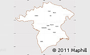 Classic Style Simple Map of Xanthi, cropped outside