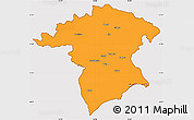 Political Simple Map of Xanthi, cropped outside